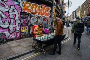 Street chess, Brick Lane, East London.