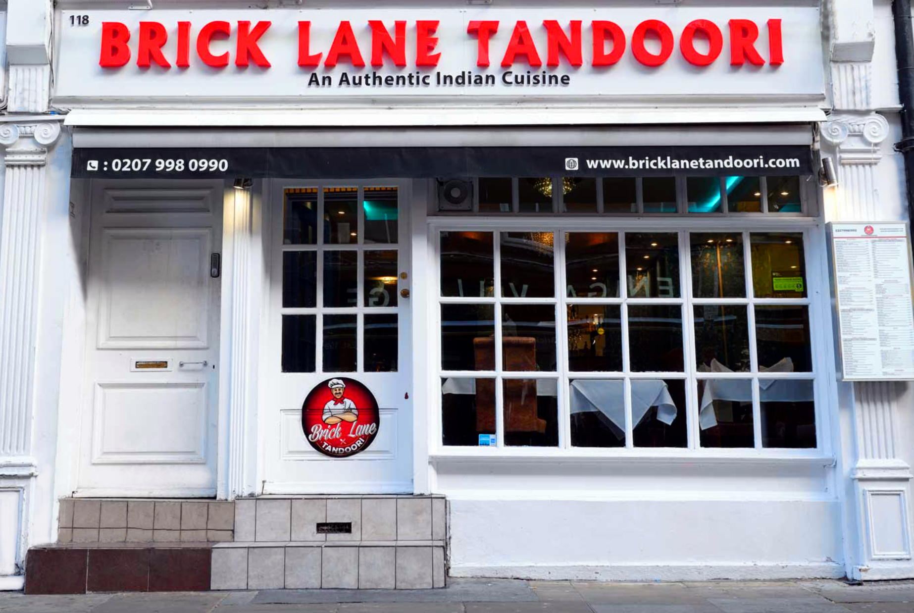 Brick Lane Tandoori restaurant, Brick Lane, East End of London.