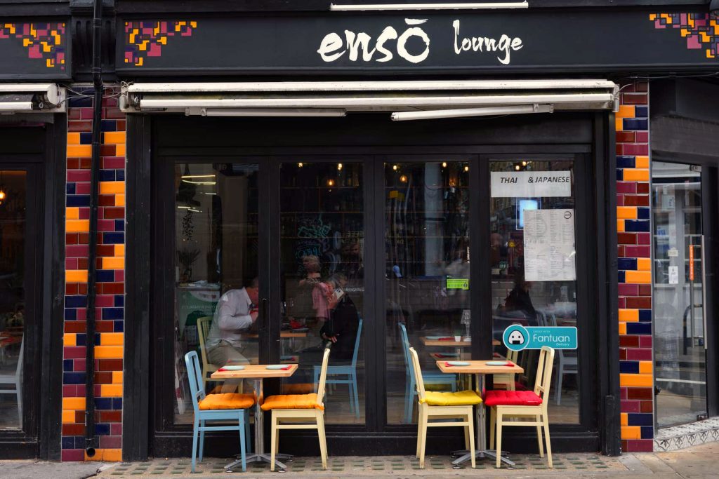 Enso restaurant, Brick Lane, East End of London.