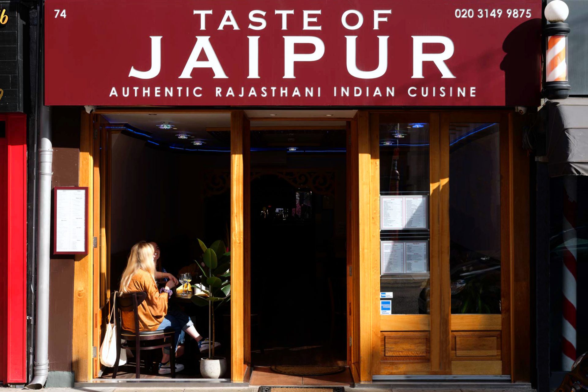 Jaipur restaurant, Brick Lane, East End of London.